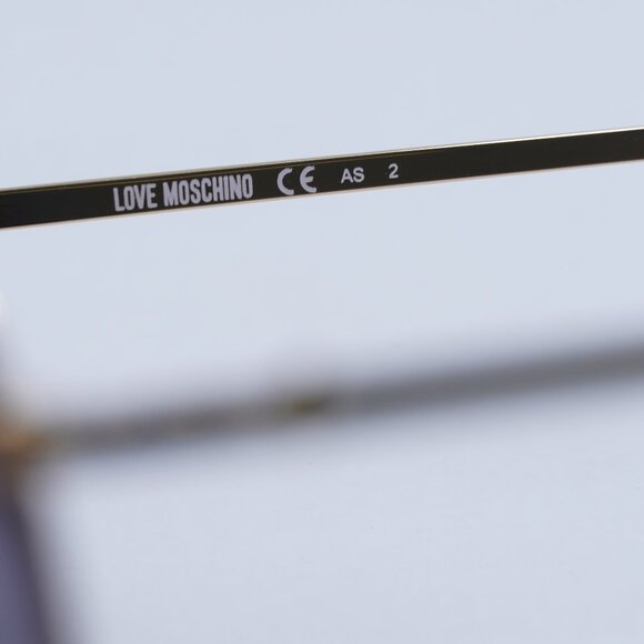 🕶️ New Moschino MOL037/S 0PJP GB Sunglasses - Gold/Blue Frame, Azure Lenses - Picture 9 of 10